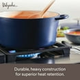 thumbnail image 4 of Ayesha Curry Enameled Cast Iron Dutch Oven with Lid, 6 Quart, Anchor Blue, 4 of 10