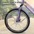 thumbnail image 4 of ABORON 24/26/27.5 Inch Adult Mountain Tricycle, 7 Speed Three Wheel MTB, Adults Trikes Cruiser Bikes with Shopping Basket & Accessories, Exercise Men's Women's Tricycles, 4 of 11