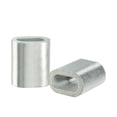 thumbnail image 1 of Mangas de aluminio en forma ovalada para cable de 1.2 mm (0.047") con clips de crimpado, 100 piezas, 1 of 5