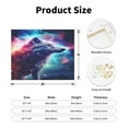 thumbnail image 2 of Lsque Starry Multicolored Wolf Print Wall Art – Decorative Picture for Living Room, Bedroom, and Office (Horizontal), 2 of 6