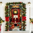 thumbnail image 4 of 35 x 72 Inch Christmas Door Cover – Santa Claus Door Curtain for Front or Indoor Use – Polyester Holiday Door Banner for Wall or Party Decoration, 4 of 4