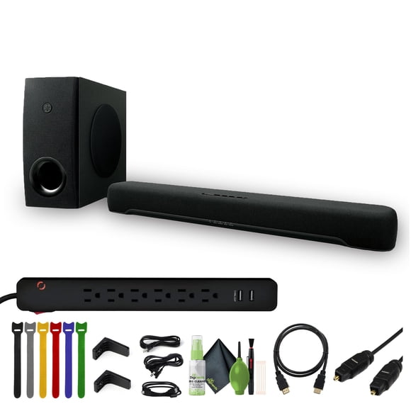 Barra de sonido Yamaha SR-C30A Subwoofer de 90 W, 2.1 canales y 50 W, color negro