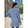 thumbnail image 5 of Women'S 2025 Fall Fashion Cardigan Soft Knit Cardigan for Women Long Sleeve Open Front Coat with Pockets Colorful blue L, 5 of 9