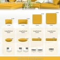 thumbnail image 2 of Kimunuk 9Pcs Outdoor Slipcovers for Cushions, Waterproof Patio Cushion Replacement Covers with Zipper for 4-Seat Patio Furniture Set, Yellow, 2 of 6