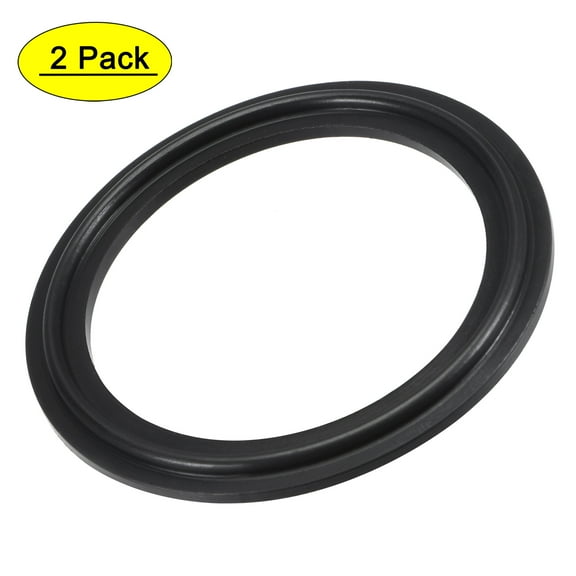 Uxcell 2" Fluorine Rubber Gasket Flange O-Ring for Vacuum Clamp Black