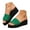 Green, variant on Women's Mesh Platform Slide Sandals Comfortable Flatform Slippers Summer Slip on Shoes
