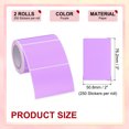 thumbnail image 2 of Rectangle Sticker Self-Adhesive Color Coding Labels Thermal Transfer Label Roll for Office Inventory Organize Name Tag Purple, 2 of 7