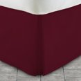 thumbnail image 2 of The Great American Store Bedding Easy on/Easy off 18-Inch Extra Drop Length 1800 Series Double Brushed 100% Microfiber Pleated Bed Skirt - Twin (Solid, Burgundy), 2 of 3