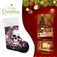 thumbnail image 4 of Coolnut 1PCS Halloween Skull Christmas Stockings Personalized 18”Large with Plush Cuff Christmas Decorations Stocking Holiday and Family Stocking Tree Fireplace Decor Decor Gifts, 4 of 7