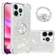 thumbnail image 1 of Funda para iPhone 16 Pro con Brillo Líquido Flotante, Purpurina, Parachoques y Anillo Giratorio Soporte, 1 of 5