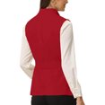 thumbnail image 5 of Aueoeo Womens Casual Cardigan Vests Open Front Sleeveless V Neck Business Jacket Solid Color Waistcoat, 5 of 8