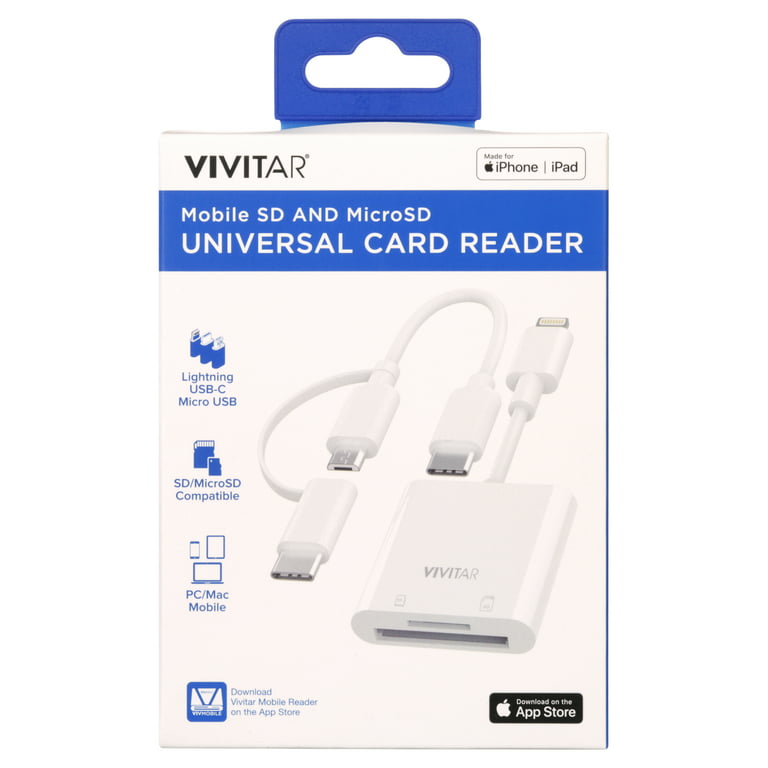 Vivitar Mobile SD, Micro SD and Compact Flash Card Reader 