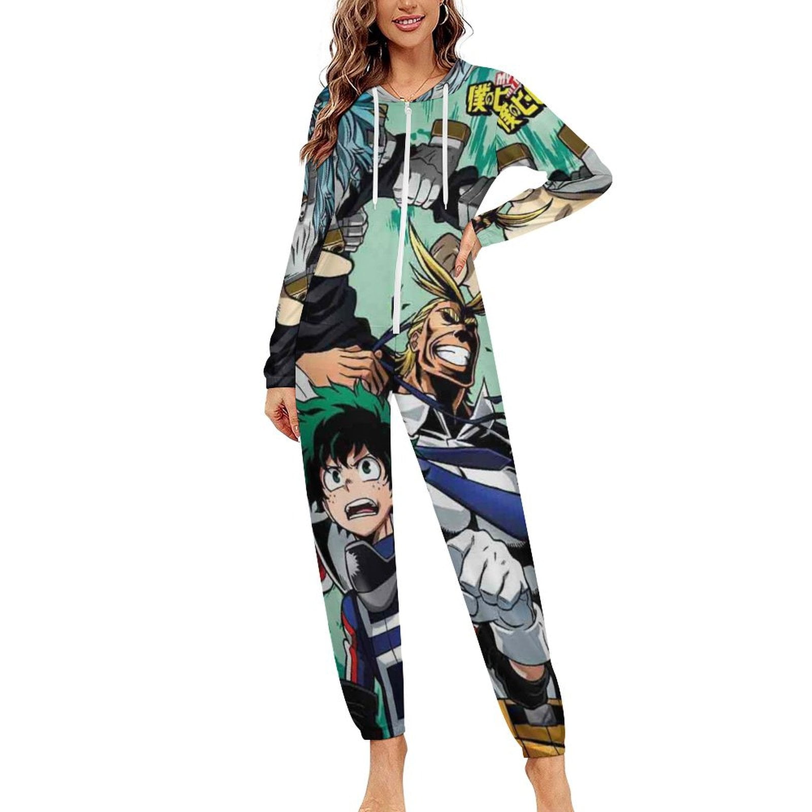 Zhongkaihua My Hero Academia Tier-Overall Pyjamas Midoriya Izuku/Todoroki Shouto/Bakugō Katsuki Anime Cosplay Halloween-Kostüm für MHA-Fans Unisex