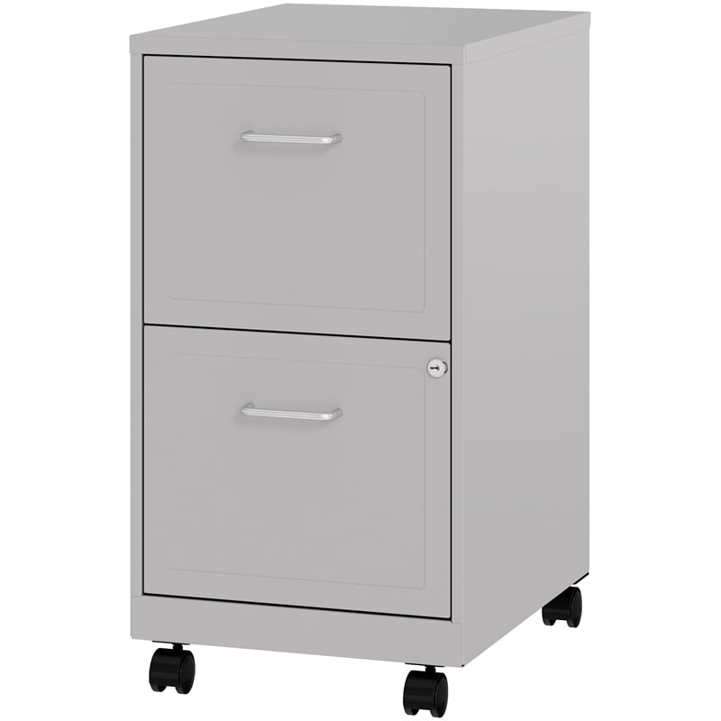 Depth Mobile File Cabinet Lorell 16873 2 Drawer 18 in Gray for sale online 