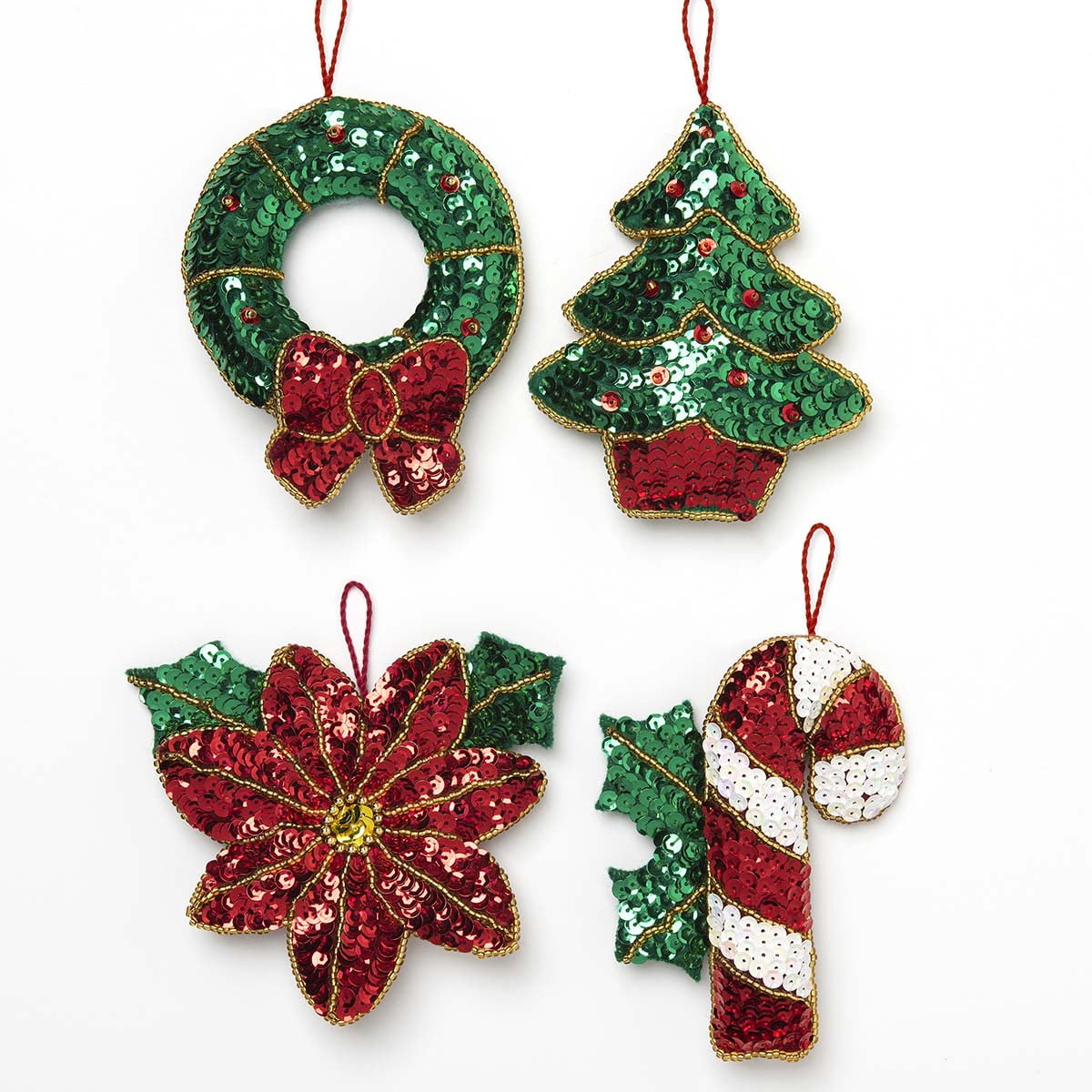 Bucilla® Glitzy Poinsettia Felt & Sequin Kit