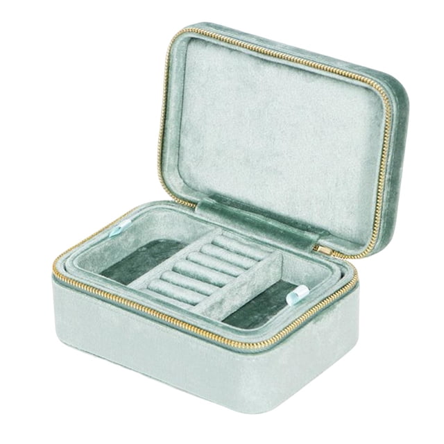 Caja Organizadora de 2 Capas, Almacenamiento Ligero para Relojes, Anillos, Pulseras, Bodas , Verde Sunnimix Organizador de joyas
