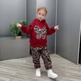 thumbnail image 5 of MuXiKeJi Clothes 4t girls red valentine outfit,Toddler Girl Clothes 2t Cartoon Print Lightweight Pullover Hoodie Sweatshirt and Jogger Sweatpants Clothing Cute 2 Piece Outfits, 5 of 8