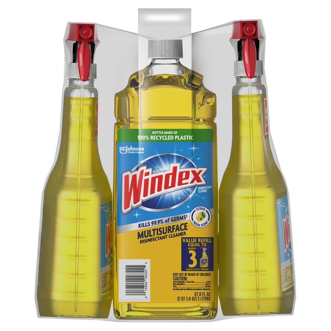 Windex All-Purpose Cleaners, Fresh and Citrus Scent, 67.6 Fluid Ounce, 3 Count