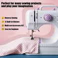 thumbnail image 4 of For Home Sewing Machine Electric, Built-In 12 Needles, Overlock Function, Button Sewing And Thread Winding, Light Purple, Sewing Additions, Suitable for Home, School, Daily Sew, 4 of 9