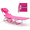 Pink, variant on CONCETTA Foldable Beach Lounge Chair – Portable Leisure Recliner for Outdoor Relaxation, Red