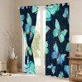 thumbnail image 3 of YST Butterfly Curtains&nbsp;&&nbsp;Drapes for Girls Kids Women Boys,Teal Blue Galaxy Blackout&nbsp;Curtains,Wild Animal Butterflies Window&nbsp;Curtains,Rustic Farmhouse Window&nbsp;Treatments, 3 of 6