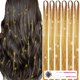 thumbnail image 1 of MISSUHUI Oropel para el cabello con herramientas 47 pulgadas 1200 hebras Extensiones de cabello con purpurina y oropel brillante Kit de hebras de oropel para el cabello de hadas Accesorios para el cab, 1 of 5