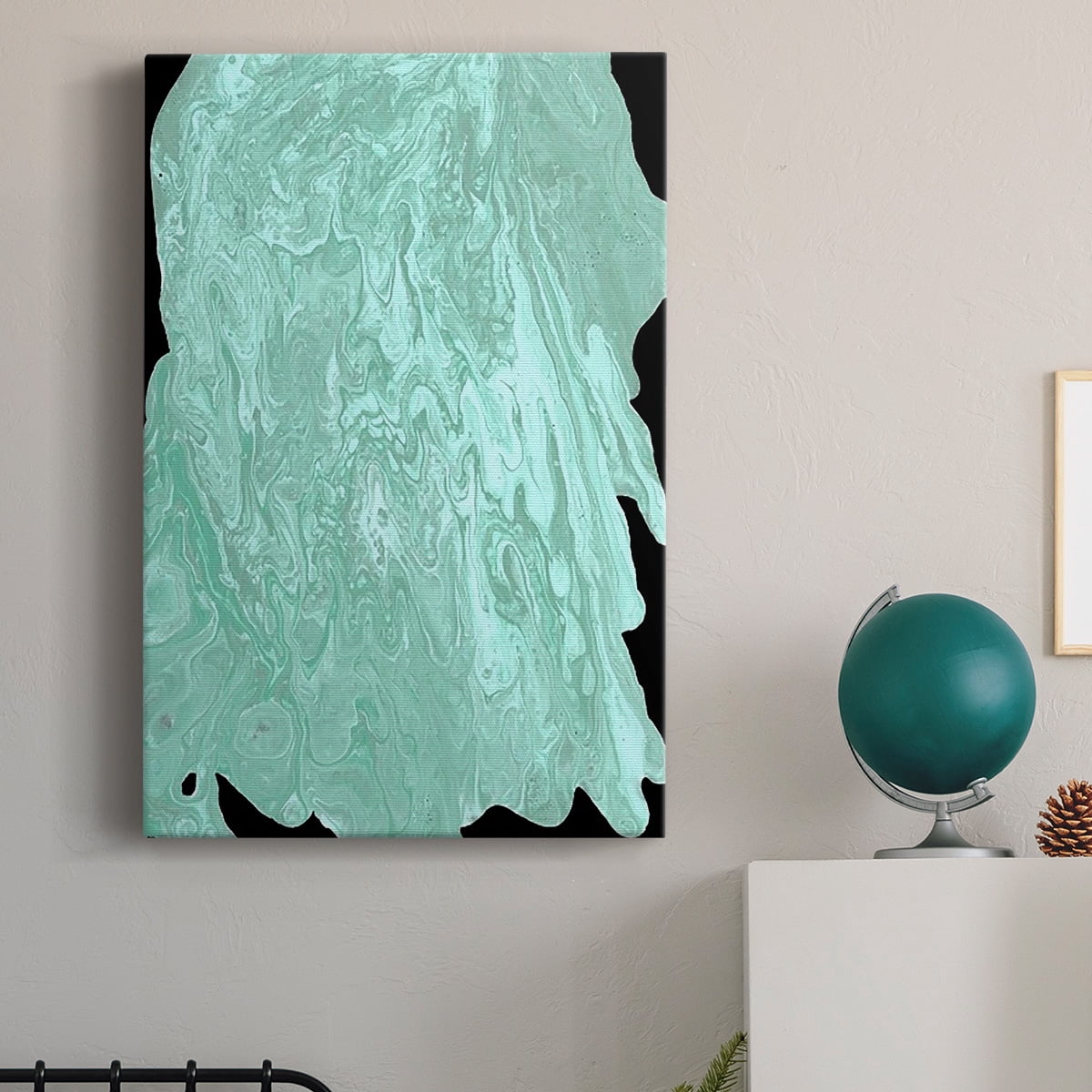 Teal Cascade II Premium Gallery Wrapped Canvas - Ready to Hang