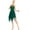 Green, variant on Women's Lyrical Chiffon Ballet Dance Dress Asymmetric High-Low Skirt