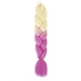 thumbnail image 1 of Nvzi Extensiones de cabello para trenzar para mujer, 3 paquetes de 100 g/paquete, 24 pulgadas, cabello sintético resistente al calor para trenzas de ganchillo, rubio a morado., 1 of 2