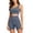 Blue, variant on Workout Sets for Women Two Piece Seamless Activewear Ribbed Scoop Neck Sleeveless Crop Tank Tops High Waisted Biker Shorts Gym Yoga Athletic Matching Outfits