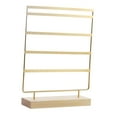 thumbnail image 4 of Segolike 5 Tier Earring Organizer Stand, Wooden Base, Display Rack, Jewelry Holder Organizer for Store, Tradeshow, Photography Dresser Golden, 4 of 8