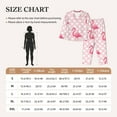 thumbnail image 6 of Kll Cute Flamingo With Heart Print Women'S Long Sleeve Pajamas With Pants Sleepwear Loungewear 2 Set-X-Large, 6 of 9