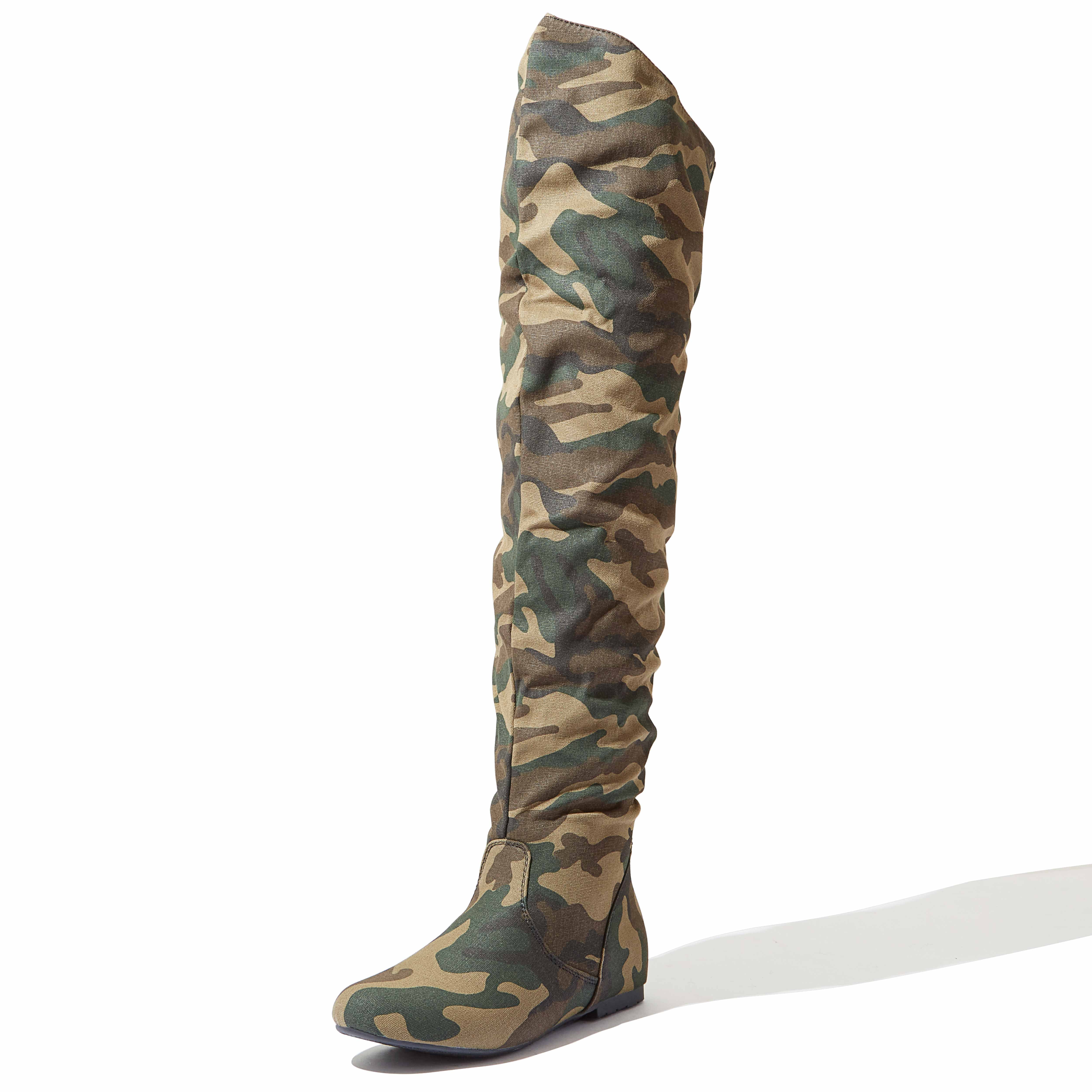 knee high camouflage boots