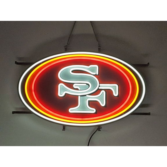 Queen Sense 24"x10" Custom San Francisco Sports Team 49er LED Sign Light Neon Signs With Dimmer Party Beer Home Wall Decor Lights W124SF49LVVD-XLED