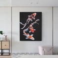 thumbnail image 6 of Kdxio Tricolor Koi Fish Trio Pattern Canvas Wall Art 12x16 Inches - Waterproof HD Print Solid Wood Frame for Living Room & Bathroom,Vertical, 6 of 8