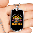 thumbnail image 2 of Camper Collier Fou Train Vous Collier en Acier Inoxydable Ou 18k or Chien Tag 24" Chaîne, 2 of 8