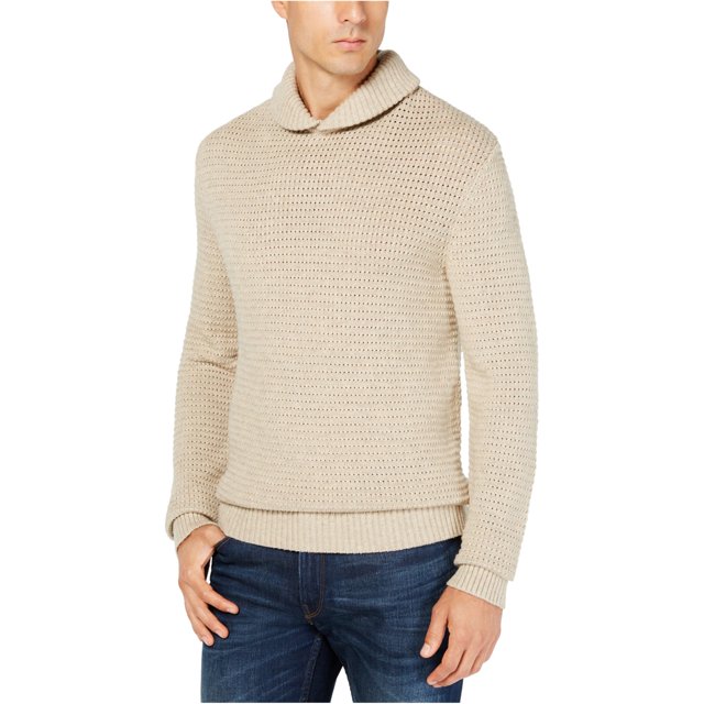 Michael Kors suéter de punto para hombre, marrón, grande Michael Kors Pull-over