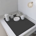 thumbnail image 3 of Justharion Wide Application Draining Mats Super Absorbent Sturdy And Durable Quick Dry PU Absorbent Kitchen Counter Mat Dark grey 40*60cm 1Set, 3 of 6