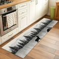 thumbnail image 4 of Deer Forest Runner Rug 2x6 FT,Non Slip Hallway Carpet,Farmhouse Vintage Nature Trees Mountain Washable Soft Floor Carpet Throw Runner Carpet Long Rug for Entryway Kitchen Bedside Sliding Door, 4 of 9