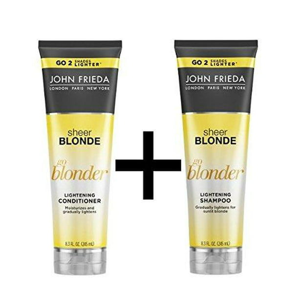 john frieda blonde go blonder lightening shampoo and conditioner, new fluid - Walmart.com