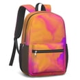 thumbnail image 3 of 17 Inch Lightweight Backpack,PVC Waterproof Oxford Fabric, Ergonomically Designed, with Large Capacity, Aurora Wave Print, 3 of 5
