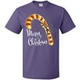 thumbnail image 3 of Inktastic Merry Christmas Red and Gold Candy Cane T-Shirt, 3 of 5