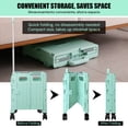 thumbnail image 3 of SEKAM Collapsible Rolling Crate with Wheels and Lid, Portable Utility Cart Hand Truck, Heavy Duty Foldable Box with Telescoping Handle for Teachers & Shopping,Green, 3 of 7
