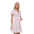 thumbnail image 1 of Women’s A Line Polka Dot Summer Dress, Retro Triangle Arrangement, Cross Wrap V Neck, 6 Sizes, by Ambesonne, 1 of 2