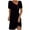 Black, variant on yillto Womens Dress V Neck Buttons Short Sleeve Summer Causal Business Midi Dresses for Work Office