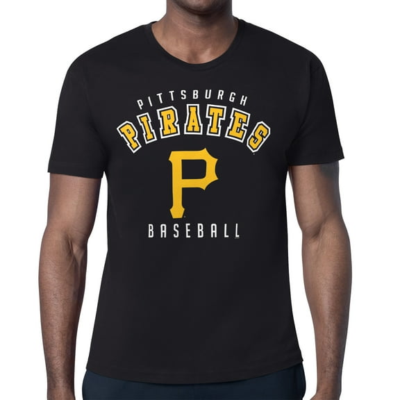 Men's Starter Black Pittsburgh Pirates Team Logo T-Shirt