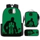 thumbnail image 3 of Mochila con estampado de dibujos animados de Hulk, bolso bandolera, estuche para lápices, juego de 3 piezas, mochila escolar para estudiantes, juego de papelería, 3 of 5