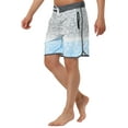 thumbnail image 5 of INSPIRE CHIC Men's Summer Drawstring Contrast Color Printed Beach Boardshorts Grey 30, 5 of 6
