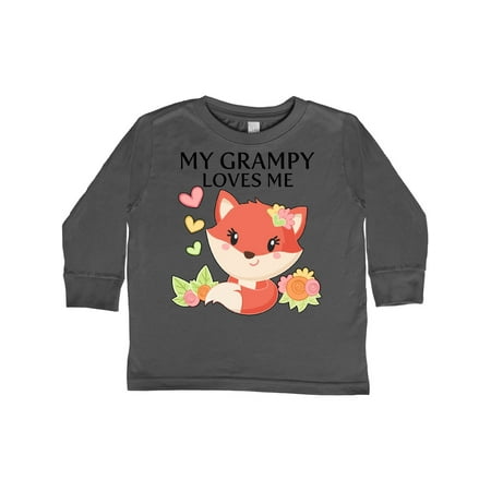 

Inktastic My Grampy Loves Me- little fox Gift Toddler Boy or Toddler Girl Long Sleeve T-Shirt