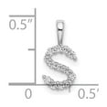 thumbnail image 4 of 14k White Gold 1/8 carat Lab Grown Diamond VS/SI+ G+ Complete Letter S Initial Pendant, 4 of 4
